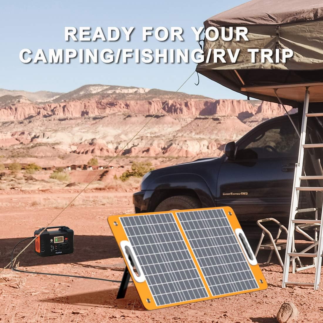 Power Your Adventures: 200W Solar Generator with Included 60W Waterproof Solar Panel - Perfect Emergency Backup Supply