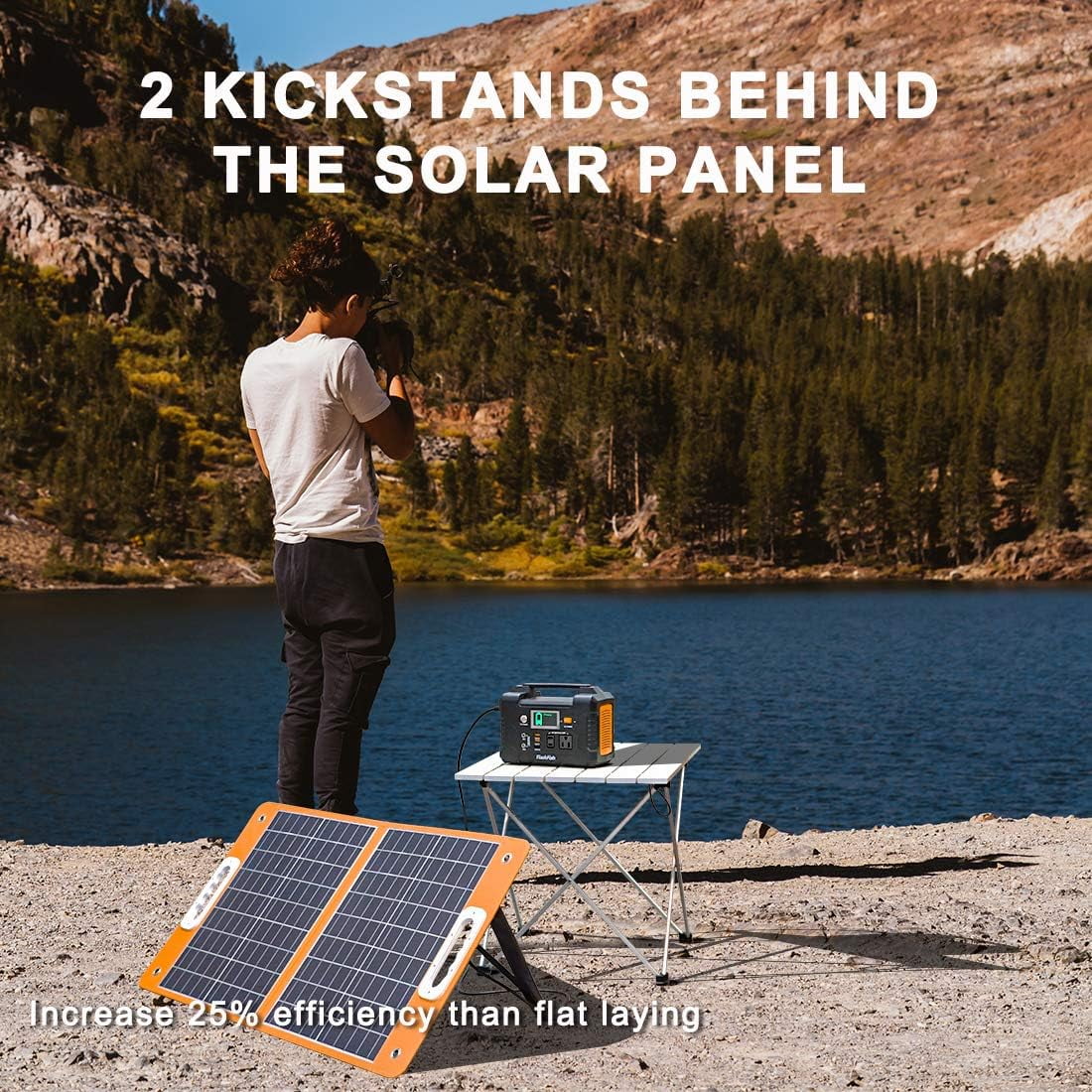 Power Your Adventures: 200W Solar Generator with Included 60W Waterproof Solar Panel - Perfect Emergency Backup Supply
